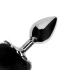 Metal Butt Plug with Fluffy Black Tail Ouch! Fox Tail [4]