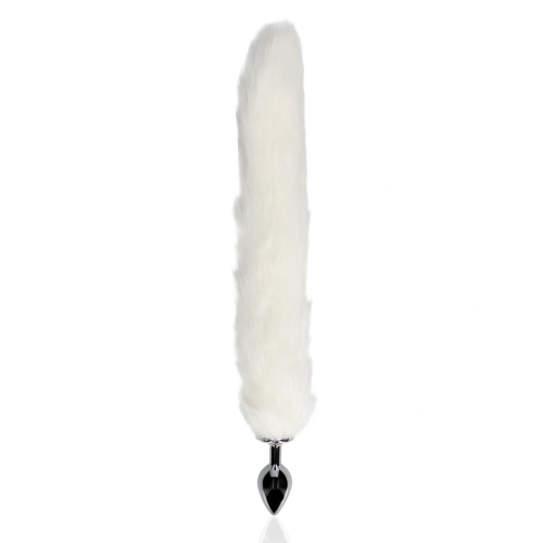 *Nina Color - Metal Anal Expander with Fluffy White Tail Ouch! Fox Tail [1]
