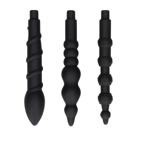 Manual anal pump with 3 removable silicone plugs Ouch! Rosing Pump [3]