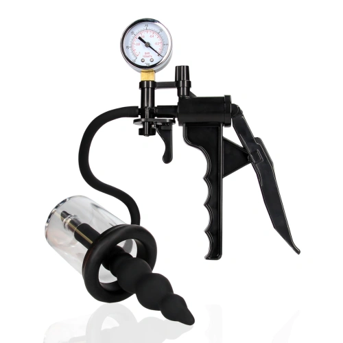 Manual anal pump with 3 removable silicone plugs Ouch! Rosing Pump