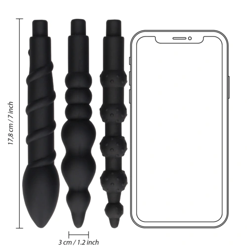 Manual anal pump with 3 removable silicone plugs Ouch! Rosing Pump [8]