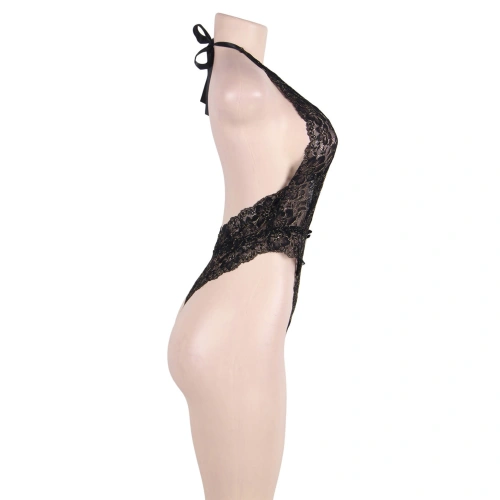 Sexy backless lace bodysuit Paris black [3]