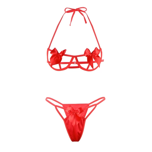Erotic 2-piece set Paris Hollywood R8100-1 red [1]