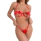 Erotic 2-piece set Paris Hollywood R8100-1 red