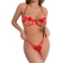 Erotic 2-piece set Paris Hollywood R8100-1 red