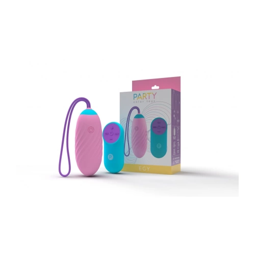 Rechargeable Silicone Vibro Egg with Remote Party Egy Pink [3]