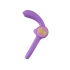 Rechargeable silicone cock ring with clitoris stimulator Riny purple [4]