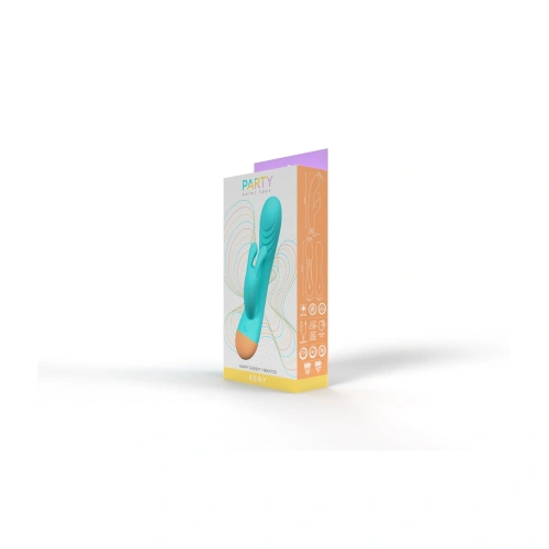 **Color* Dilyana- Keny Blue Silicone Rechargeable Rabbit Vibrator [6]