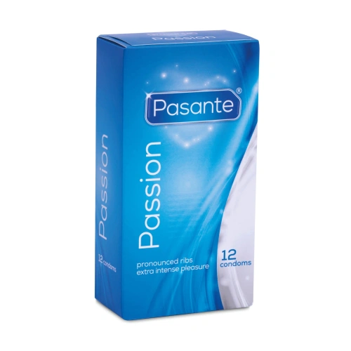 12 pcs. Pasante Passion ribbed condoms [1]