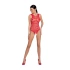 Open Bottom Mesh Bodysuit Passion BS086 Red
