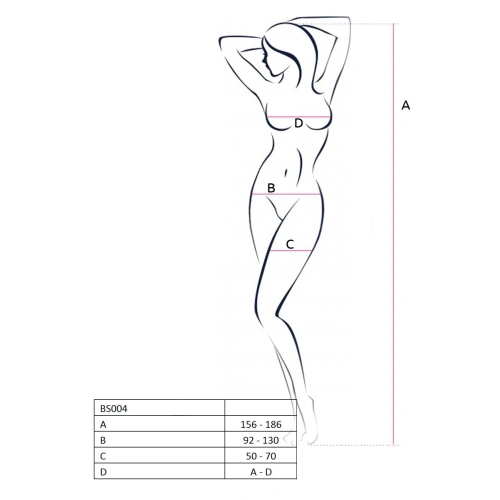 Erotic bodysuit with cut bottom Passion 004 black [3]