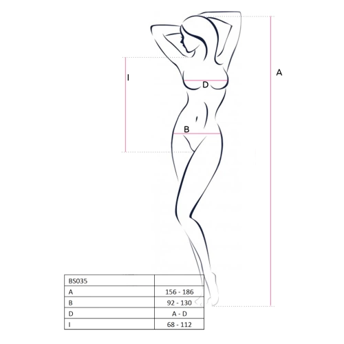 Erotic seamless bodysuit crotchless Passion 035 black [2]