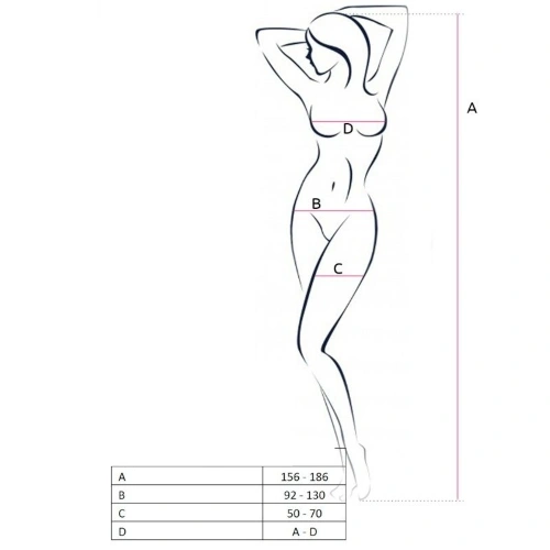 Erotic bodysuit with halter neck Passion BS048 white [1]