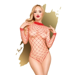 Penthouse Scandalous Mesh Bodysuit Red