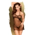 Dilyana- Penthouse All Yours sexy translucent thong dress set black size M/L
