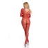 Erotic mesh bodysuit with open bottom Pink Lipstick Risque red [1]