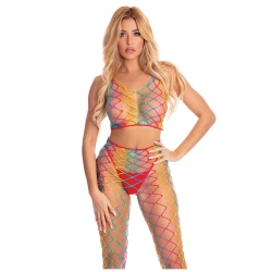 Irina mesh set of 2 parts Pink Lipstick Rainbow