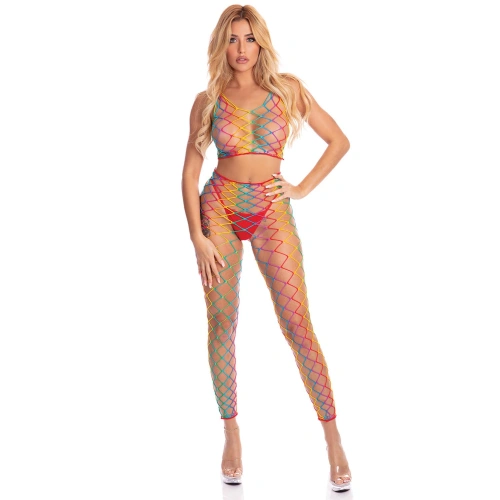 Irina mesh set of 2 parts Pink Lipstick Rainbow [4]