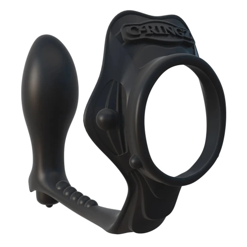 **Nina - Rock Hard Ass-Gasm Vibrating Prostate Stimulator with Penis and Testicle Clip