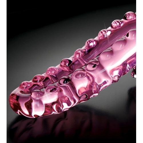 Nina - Embossed glass dildo Icicles #24 pink [1]