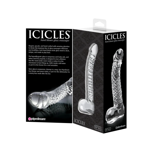 Luxury glass dildo Icicles No. 61 [3]