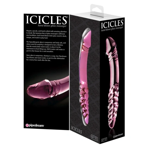 **Dilyana- Glass double dildo Icicles #57 pink [3]