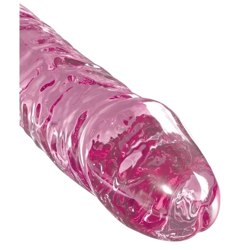 Dilyana Realistic glass dildo with vacuum attachment Icicles #86 pink [3]