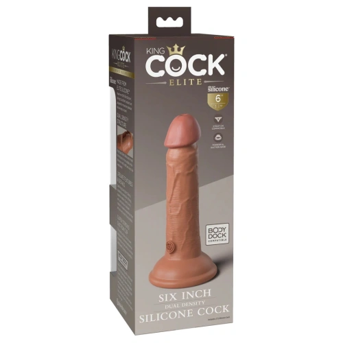 King Cock Elite 6" Silicone Double Layer Realistic Dildo [5]