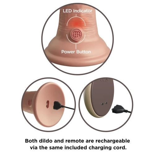 King Cock Elite 9" Double Layer Silicone Vibrating Dildo [6]