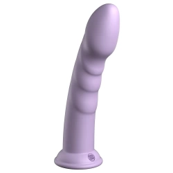 Nina - Embossed silicone Body Dock dildo Super Eight purple