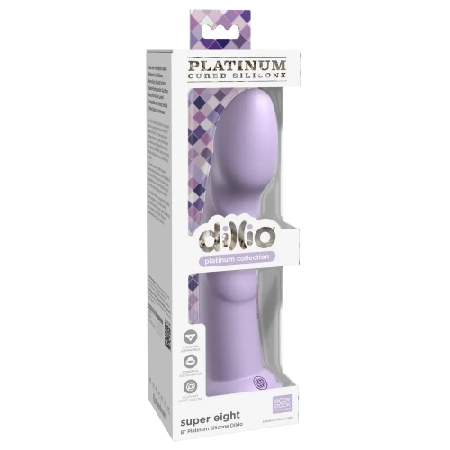 Nina - Embossed silicone Body Dock dildo Super Eight purple [5]