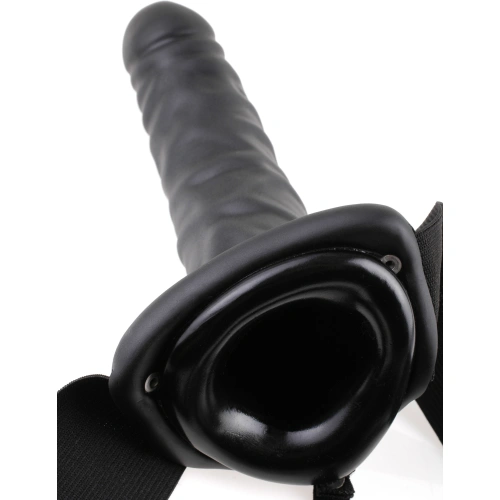 Large vibrating penis belt for men Hollow Strapon 8 black [2]
