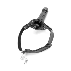Mouth ball gag with dildo Deluxe