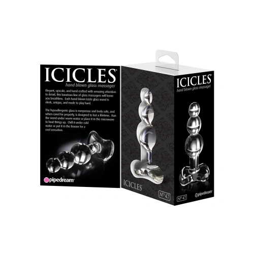 Icicles beaded glass butt plug [3]