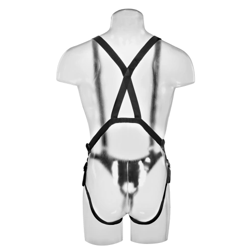 Strap-on belt with dildo King 12'' Suspender System [4]