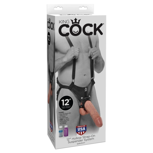 Strap-on belt with dildo King 12'' Suspender System [6]