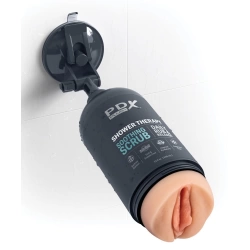 Nina - Realistic vagina masturbator in a discreet case with PDX Soothing Scrub vacuum attachment