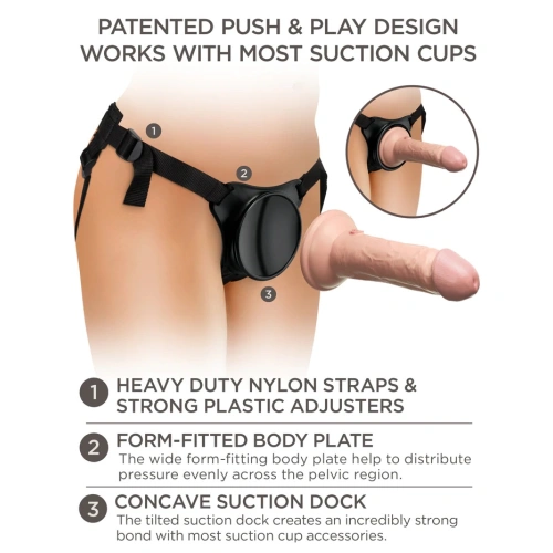 Body Dock strapon set and double layer dildo 15 cm. [8]
