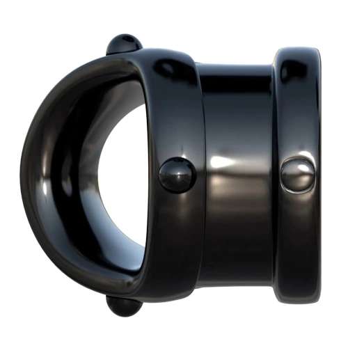 Rock Hard Cock Pipe Wide Penis and Testicle Clamp Black [3]