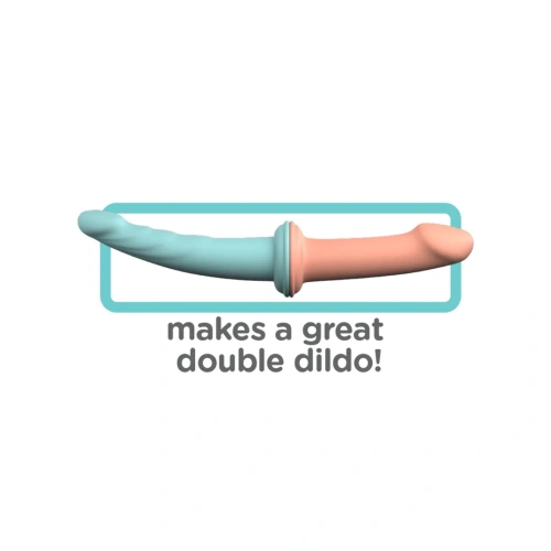 Strap-on with 2 silicone dildos 6" and 7" Dillio Body Dock SE [4]