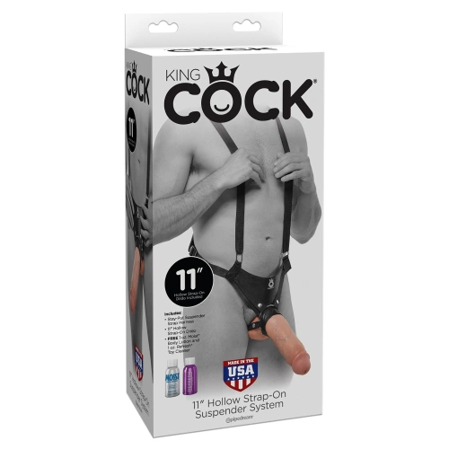 Strap-on belt with dildo King 11'' Suspender System [6]