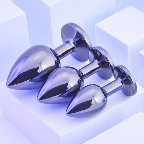 Playboy - Pleasure 3 Ways metal butt plug set of 3 pieces [12]