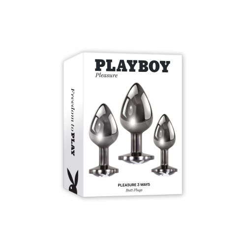 Playboy - Pleasure 3 Ways metal butt plug set of 3 pieces [13]