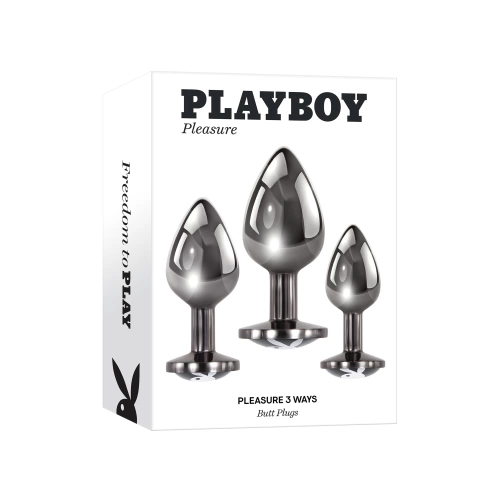 Playboy - Pleasure 3 Ways metal butt plug set of 3 pieces [14]