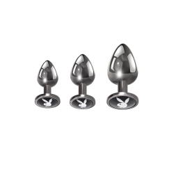 Playboy - Pleasure 3 Ways metal butt plug set of 3 pieces
