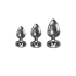Playboy - Pleasure 3 Ways metal butt plug set of 3 pieces