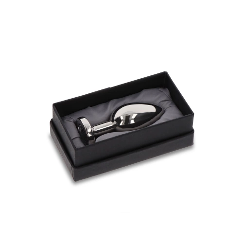 Nina - Massive steel butt plug with clear crystal Playhouse M [7]