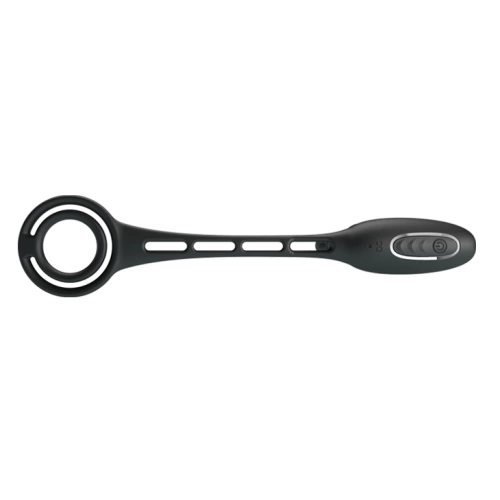Silicone Vibrating Prostate Stimulator with Double Penis Ring Sleeve III [5]