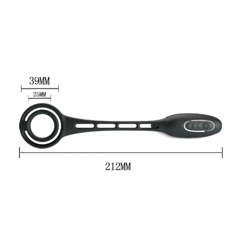 Silicone Vibrating Prostate Stimulator with Double Penis Ring Sleeve III [6]