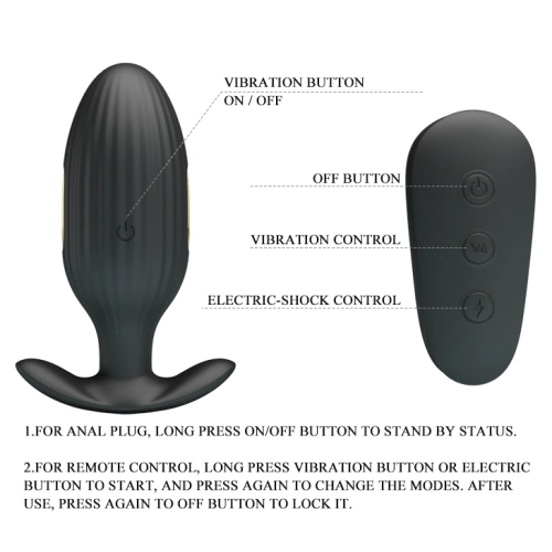 Anal stimulator with remote and electrostimulation Pretty Love Kelly [4]